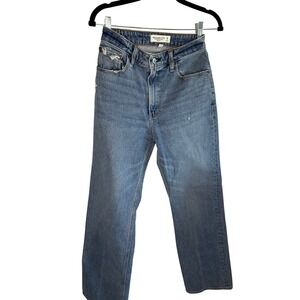 Abercrombie Fitch 90s Relaxed High Rise Straight Leg Jeans Women Size 26 MedWash